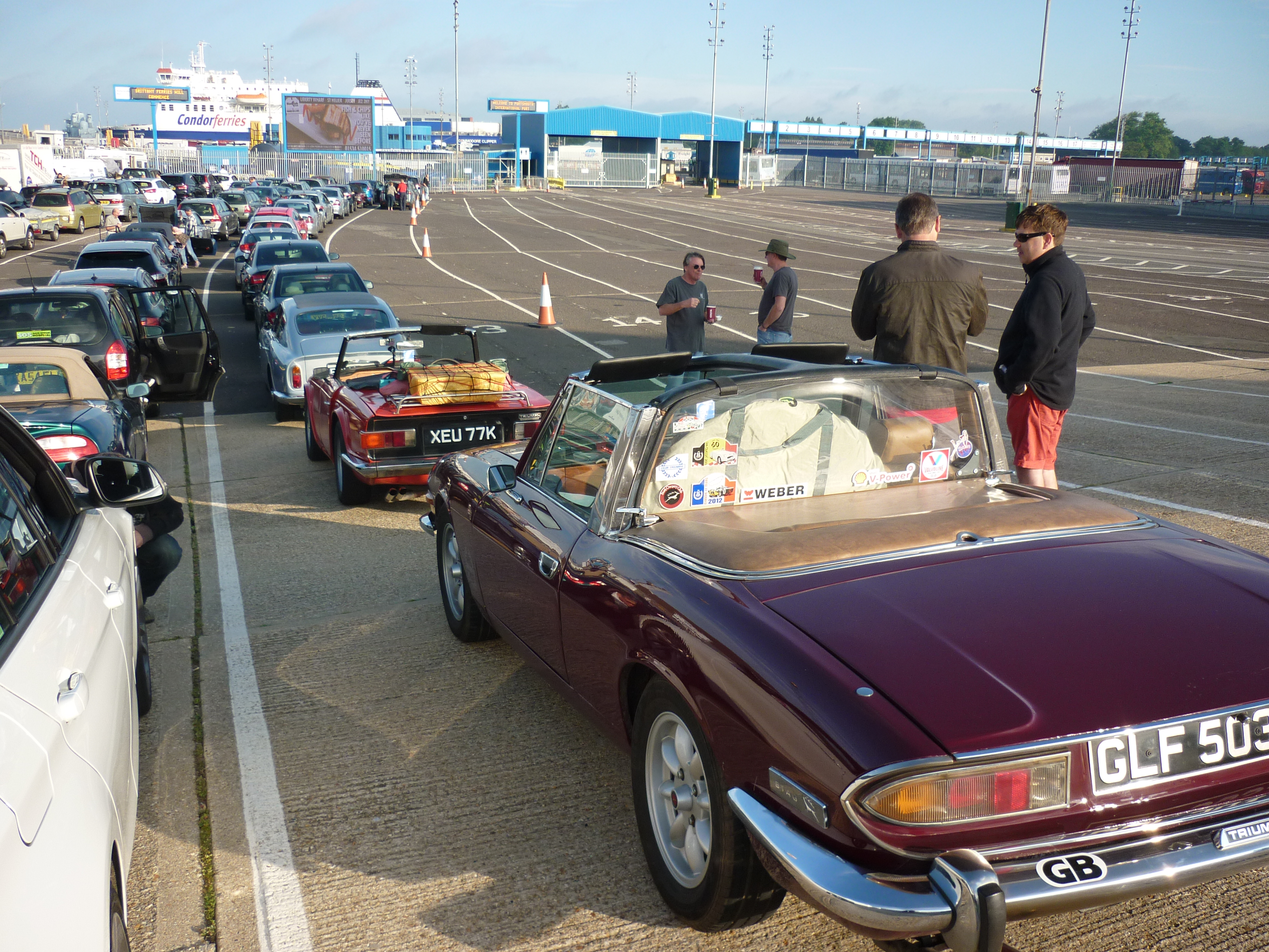 Cars queuing at Portsmouth